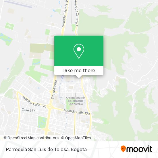 Parroquia San Luis de Tolosa map