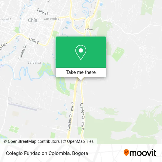 Colegio Fundacion Colombia map