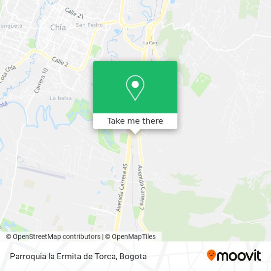 Mapa de Parroquia la Ermita de Torca