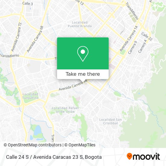 Calle 24 S / Avenida Caracas 23 S map
