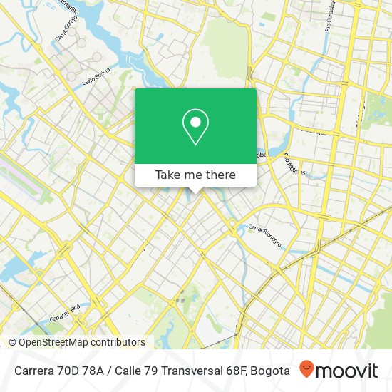 Mapa de Carrera 70D 78A / Calle 79 Transversal 68F