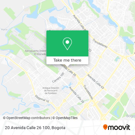 Mapa de 20 Avenida Calle 26 100