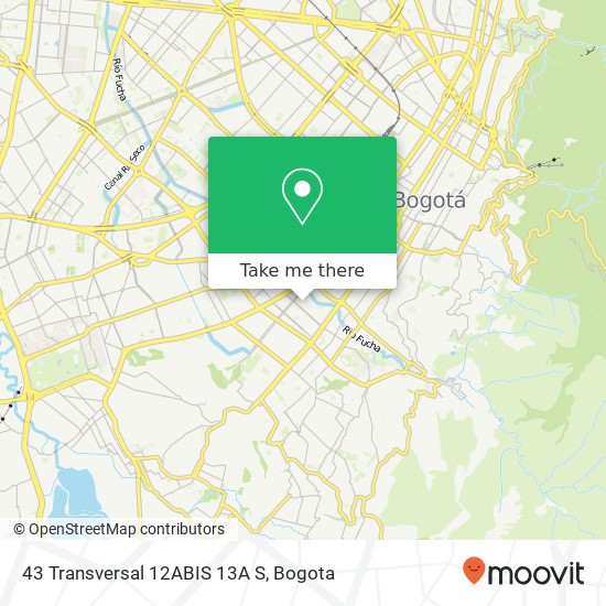 Mapa de 43 Transversal 12ABIS 13A S