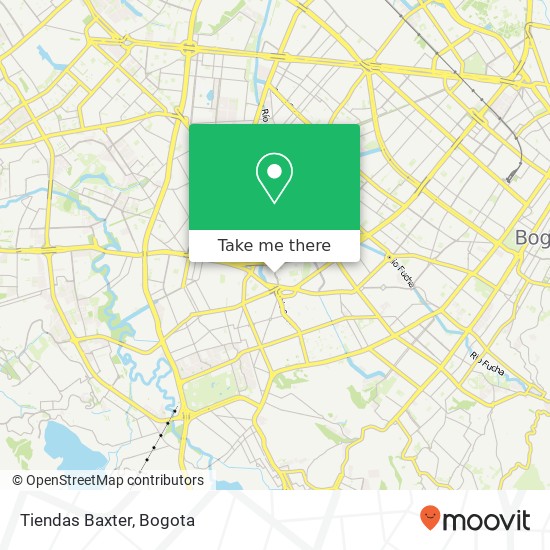 Tiendas Baxter map