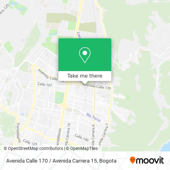 Avenida Calle 170 / Avenida Carrera 15 map