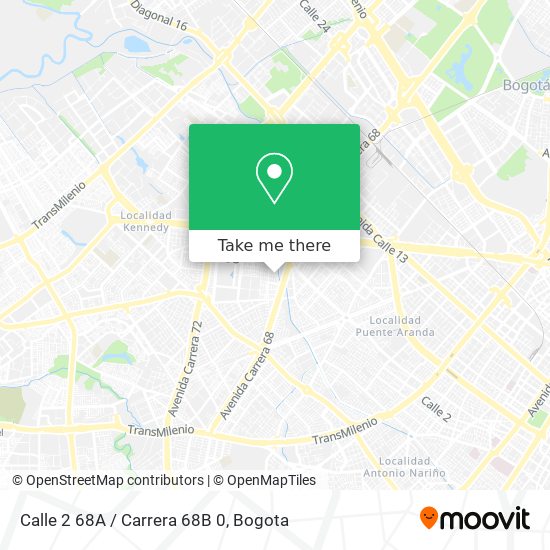 Calle 2 68A / Carrera 68B 0 map