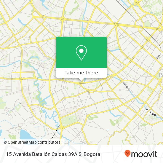 Mapa de 15 Avenida Batallón Caldas 39A S