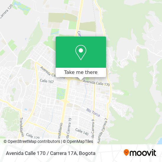 Avenida Calle 170 / Carrera 17A map