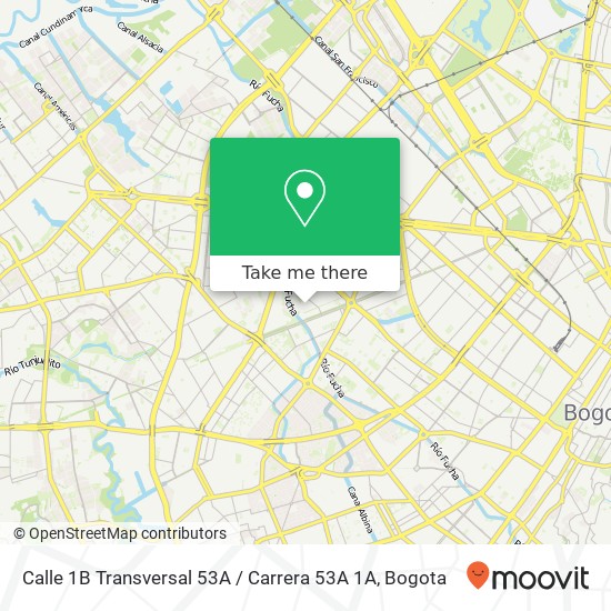 Calle 1B Transversal 53A / Carrera 53A 1A map