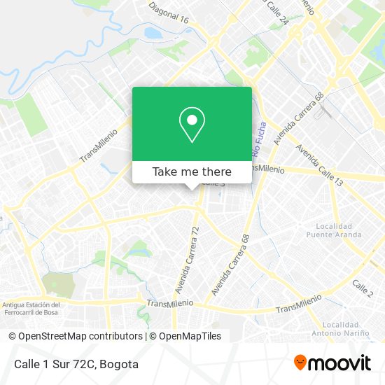 Calle 1 Sur 72C map