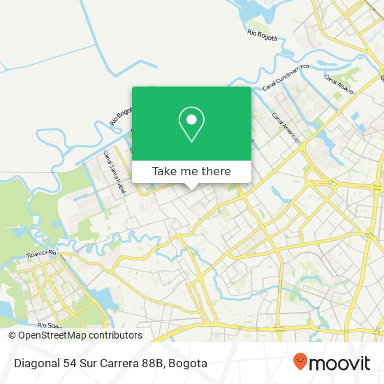 Mapa de Diagonal 54 Sur Carrera 88B