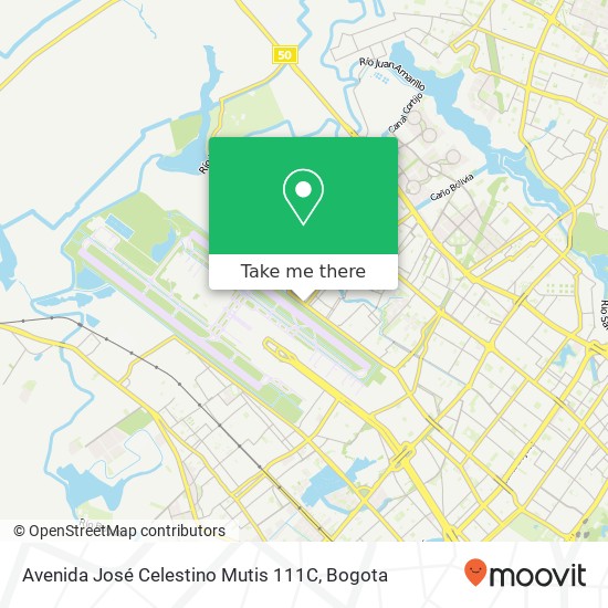 Avenida José Celestino Mutis 111C map