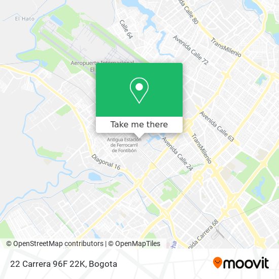 Mapa de 22 Carrera 96F 22K
