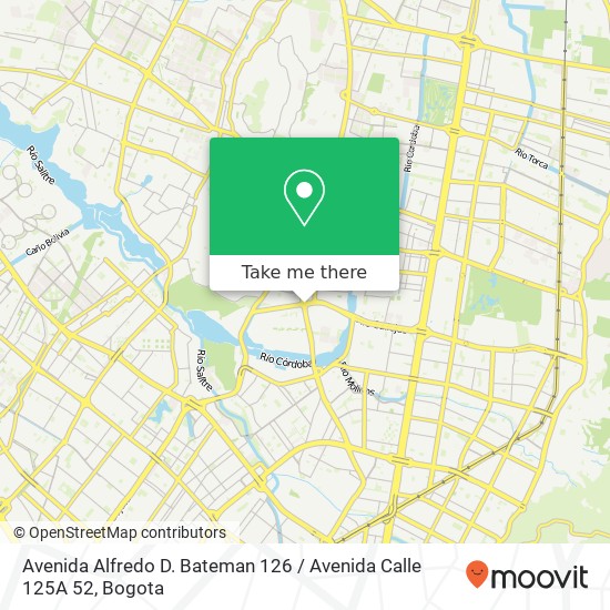 Mapa de Avenida Alfredo D. Bateman 126 / Avenida Calle 125A 52