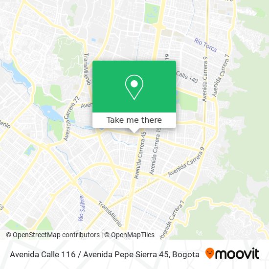 Mapa de Avenida Calle 116 / Avenida Pepe Sierra 45