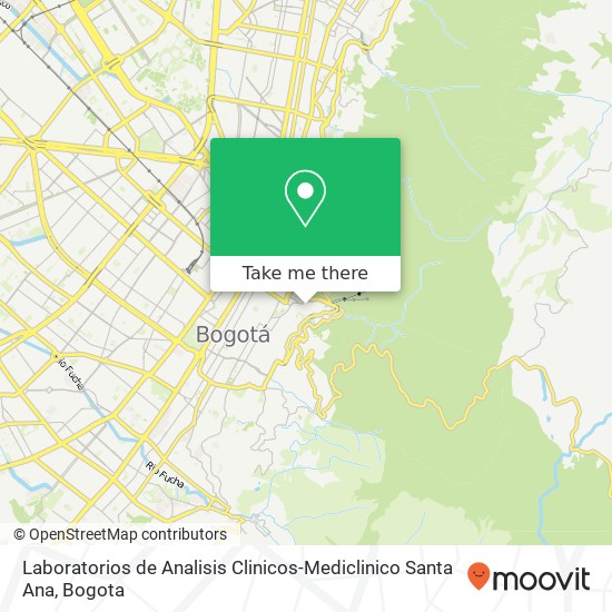 Mapa de Laboratorios de Analisis Clinicos-Mediclinico Santa Ana