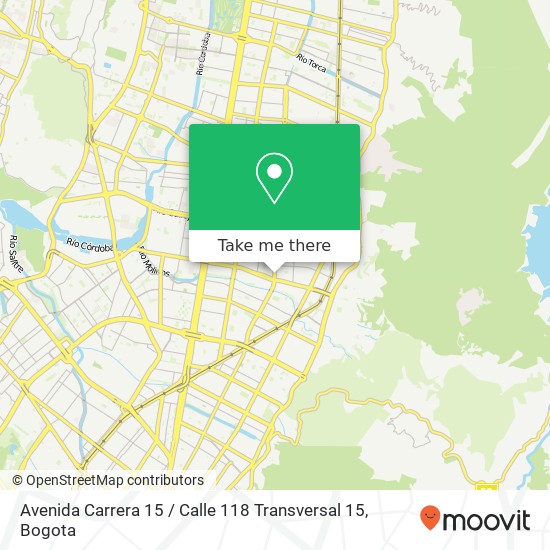 Avenida Carrera 15 / Calle 118 Transversal 15 map