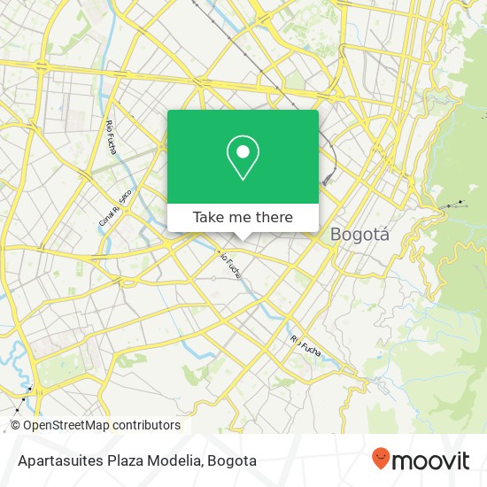 Mapa de Apartasuites Plaza Modelia