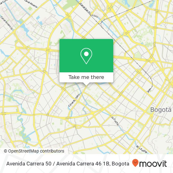 Avenida Carrera 50 / Avenida Carrera 46 1B map