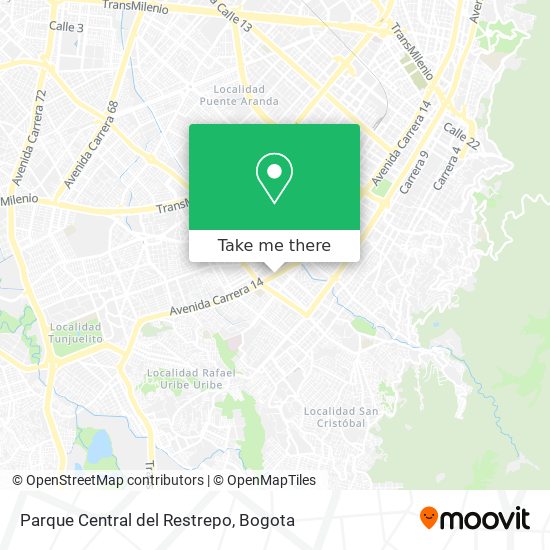 Parque Central del Restrepo map
