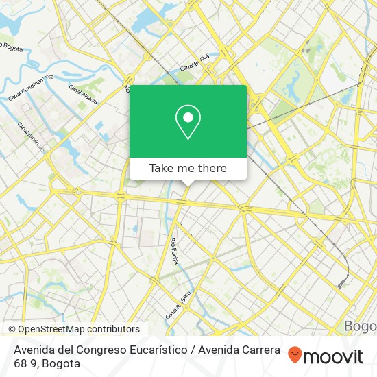 Avenida del Congreso Eucarístico / Avenida Carrera 68 9 map