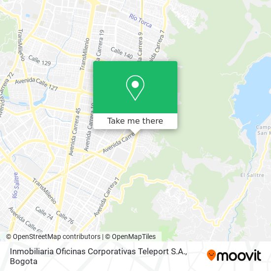 Inmobiliaria Oficinas Corporativas Teleport S.A. map