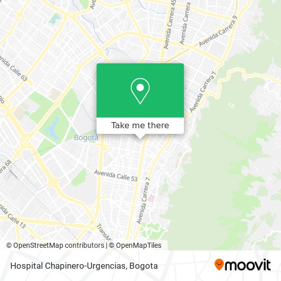 Hospital Chapinero-Urgencias map