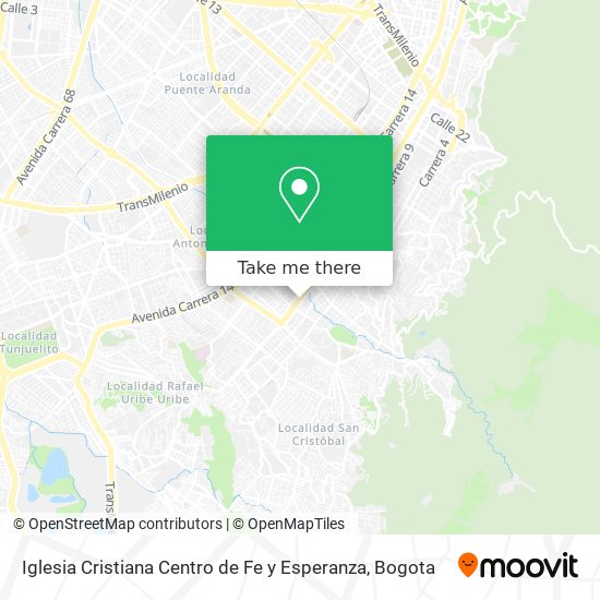 Mapa de Iglesia Cristiana Centro de Fe y Esperanza