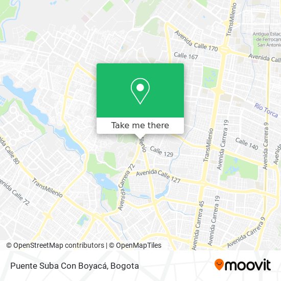 Mapa de Puente Suba Con Boyacá