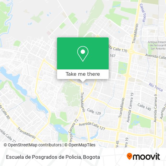 Escuela de Posgrados de Policia map