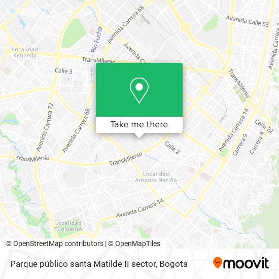 Mapa de Parque público santa Matilde II sector