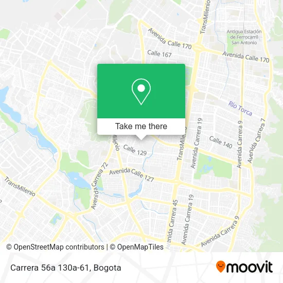 Carrera 56a 130a-61 map