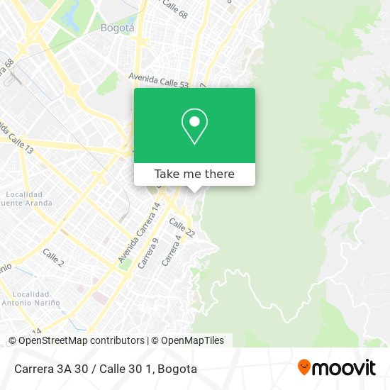 Carrera 3A 30 / Calle 30 1 map