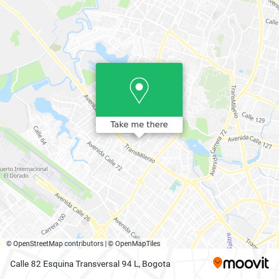 Calle 82 Esquina Transversal 94 L map
