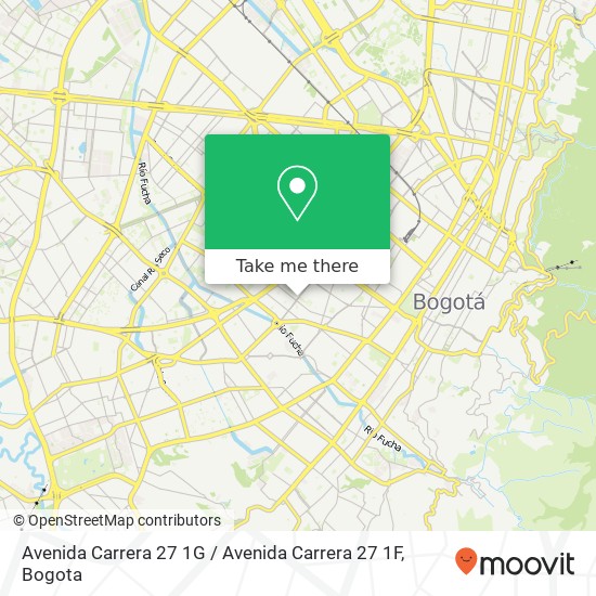 Mapa de Avenida Carrera 27 1G / Avenida Carrera 27 1F