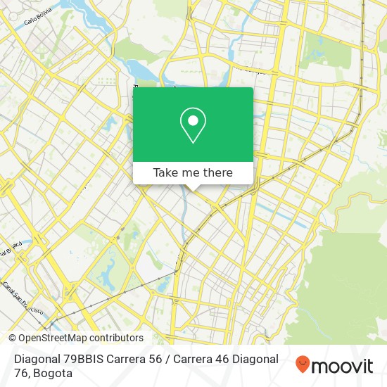 Mapa de Diagonal 79BBIS Carrera 56 / Carrera 46 Diagonal 76