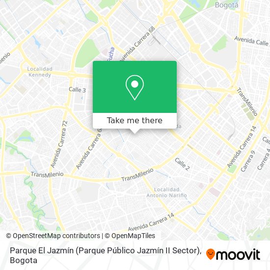 Mapa de Parque El Jazmín (Parque Público Jazmín II Sector)