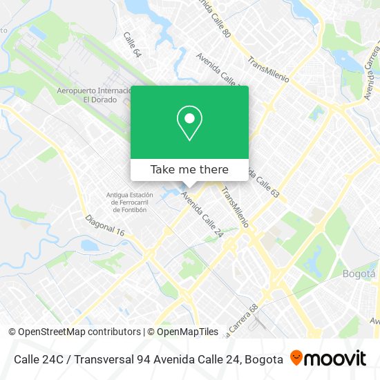 Mapa de Calle 24C / Transversal 94 Avenida Calle 24