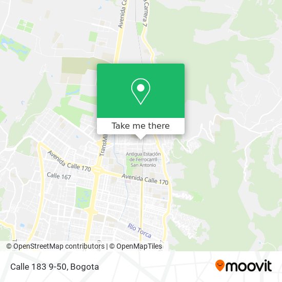 Calle 183 9-50 map