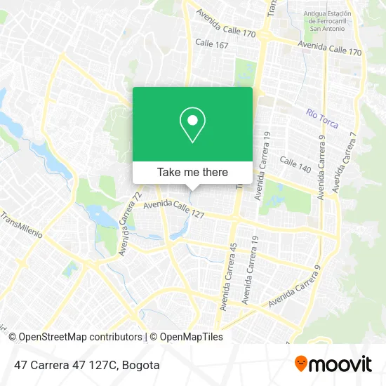 47 Carrera 47 127C map