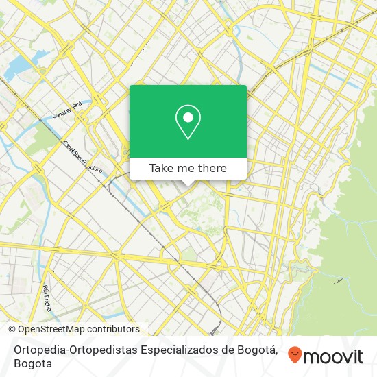 Mapa de Ortopedia-Ortopedistas Especializados de Bogotá