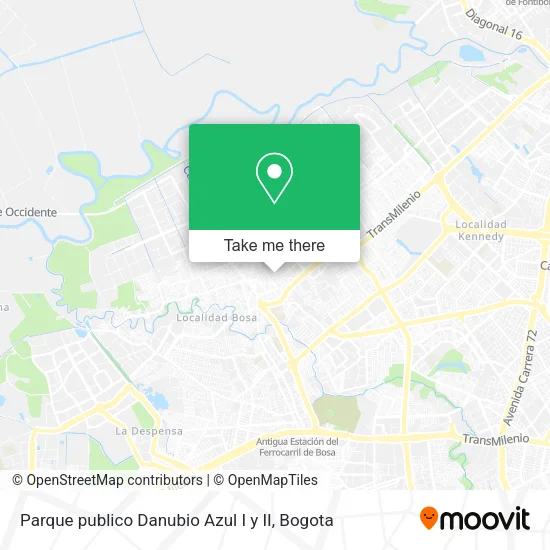 Mapa de Parque publico Danubio Azul I y II