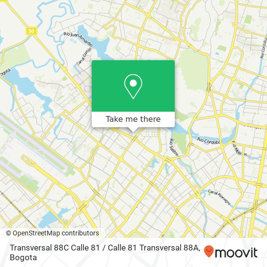 Transversal 88C Calle 81 / Calle 81 Transversal 88A map