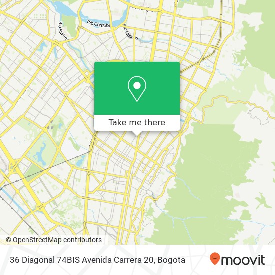 36 Diagonal 74BIS Avenida Carrera 20 map