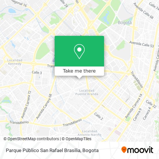 Mapa de Parque Público San Rafael Brasilia