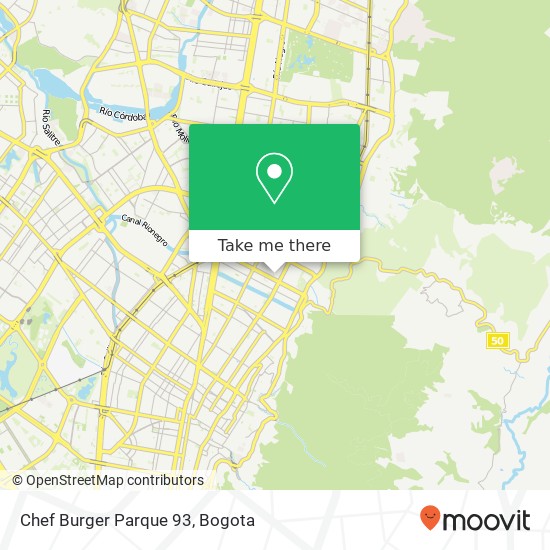 Chef Burger Parque 93 map