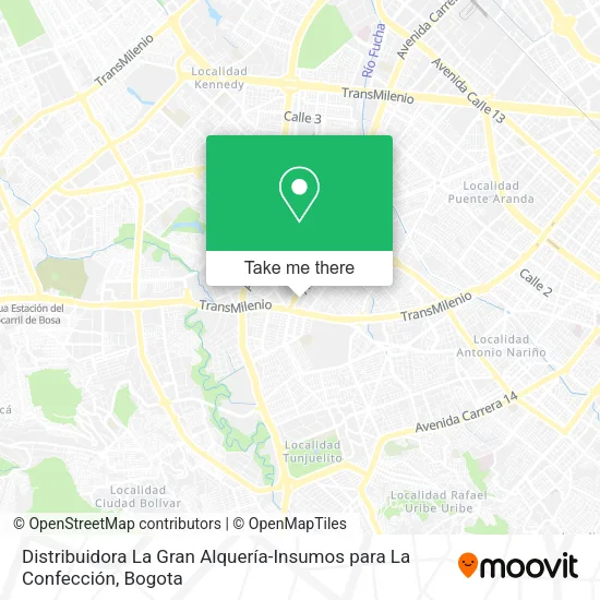 Mapa de Distribuidora La Gran Alquería-Insumos para La Confección
