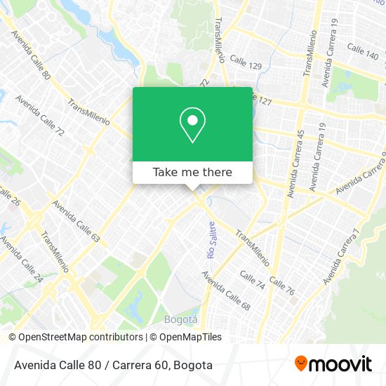 Mapa de Avenida Calle 80 / Carrera 60