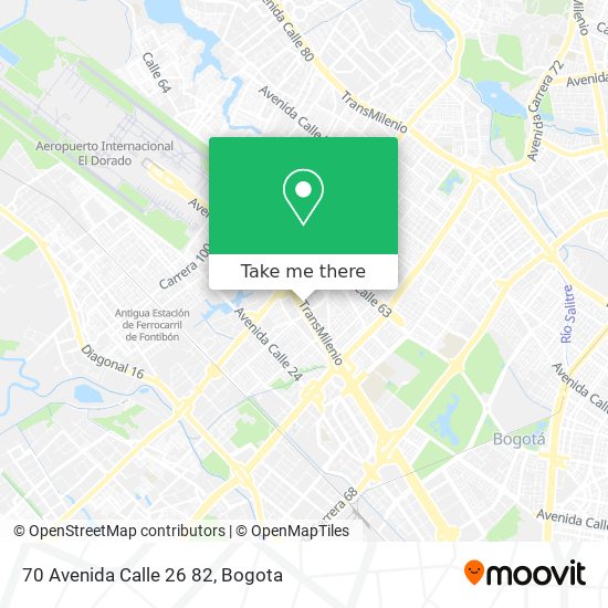 Mapa de 70 Avenida Calle 26 82