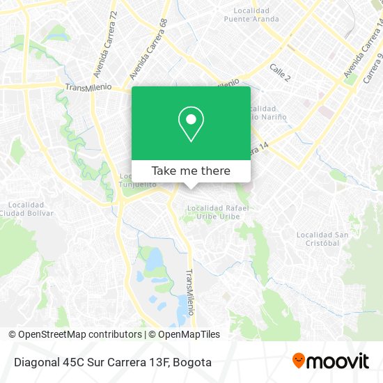 Mapa de Diagonal 45C Sur Carrera 13F